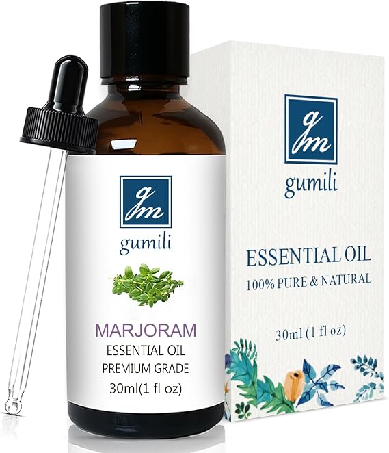 GM Gumili Marjoram Essential Oil, 1 Oz | 100% Pure Natural Sweet Marjoram Essential Oil for Diffuser, Skin, Massage & DIY, Fresh Herbal Aroma