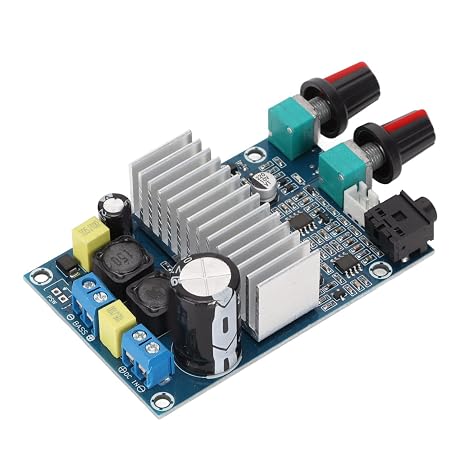100W Digital Amplifier Board Subwoofer Amp Module for DIY Speaker 12 to 24V Power Supply, Multi Functional with Preamplifier, Bass Crossover