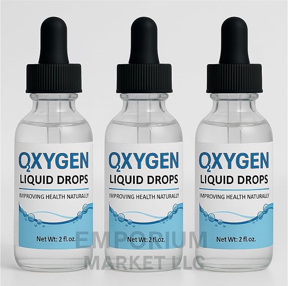 Oxygen Liquid Drops, 2 fl. oz., Set of 3, Improving Health Naturally