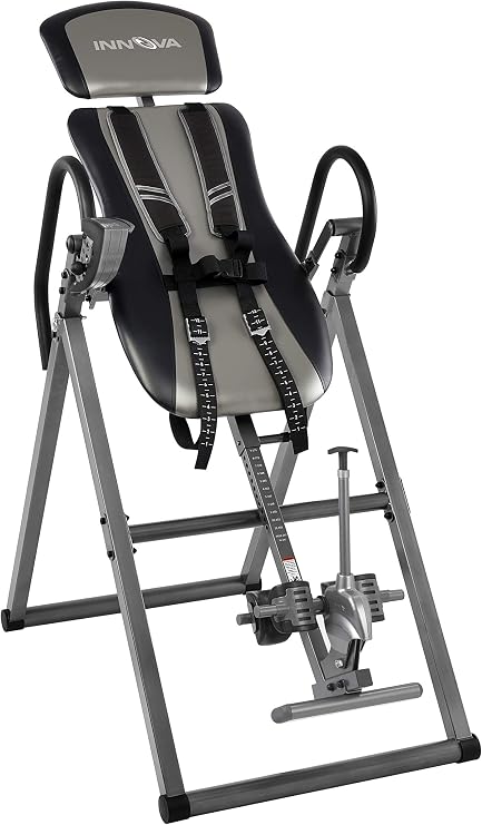 INNOVA HEALTH AND FITNESS ITX9800 Inversion Table with Ankle Relief and Safety Features