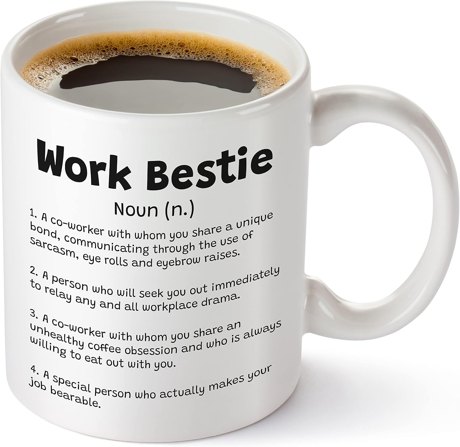 Work Bestie Mug Work Bestie Gifts For Women White 11oz Gifts for Office Women, Funny Mugs for Office Best Coworkers, Friends Mug, Friendship, Employee Favorite Co Worker The Office Bff White Mug