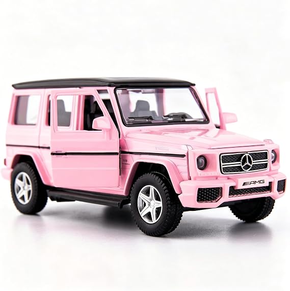 TGRCM-CZ 1/36 Scale Benz G63 Casting Car Model, Zinc Alloy Toy Car for Kids, Pull Back Vehicles Toy Car for Toddlers Kids Boys Girls Gift (Pink)