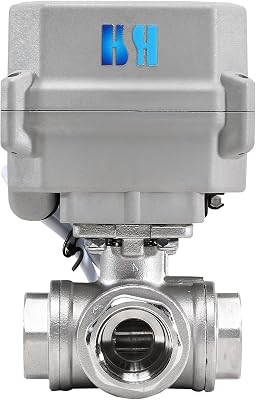 1 inch 12VDC 3 Way L Port Stainless Steel 304 Electrical Power OnOff Motorized Ball Valve