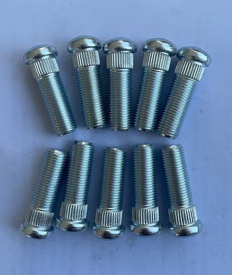 10 PCS Rear 1/2-20 Serrated Wheel Stud Bolts 610-138- .535 in. Knurl, 1-17/32 in. Length Compatible with Chevrolet Buick Cadillac GMC Pontiac Oldsmobile
