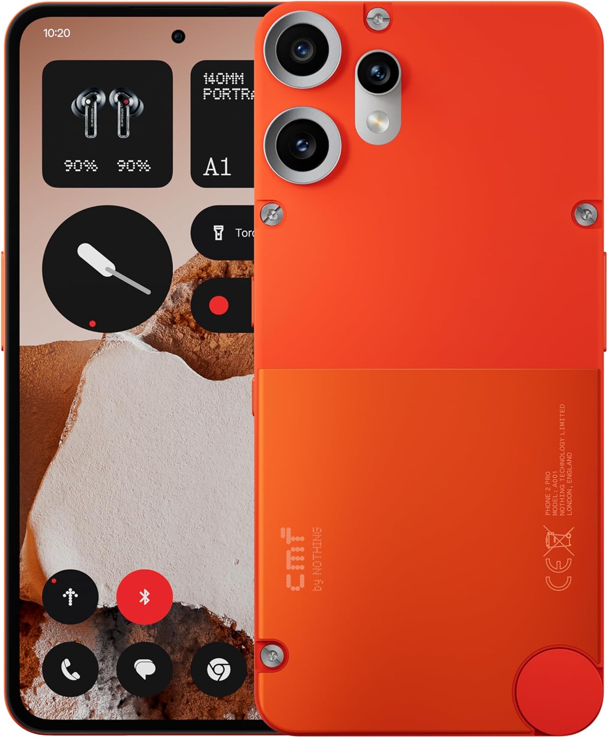 CMF Phone 2 Pro 128GB - 5G Smartphone with 50MP Camera and 20x Zoom 6.77 Inch FHD  AMOLED Display with 120Hz 5000mAh Battery Nothing OS 3.2 - Orange