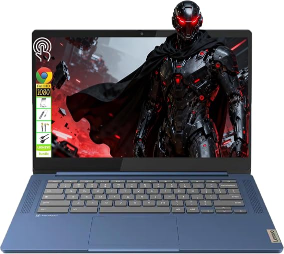 Lenovo IdeaPad Slim 3 Chromebook 14" FHD Touchscreen Laptop, MediaTek Kompanio 520, 4GB RAM, 64GB eMMC + 64GB USB Flash Drive, Budget-Friendly for Students, Everyday & Simple Users,Chrome OS,LE Bundle