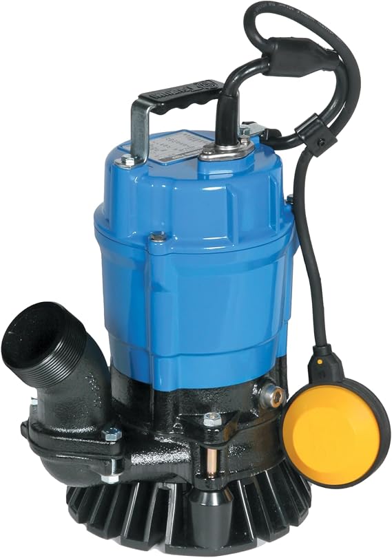 Tsurumi Pump HSZ2.4S Submersible Trash Pump with Float Switch 1/2 HP 115V 2" Discharge for Sand and Solids Dewatering | 53 GPM / 3180 GPH
