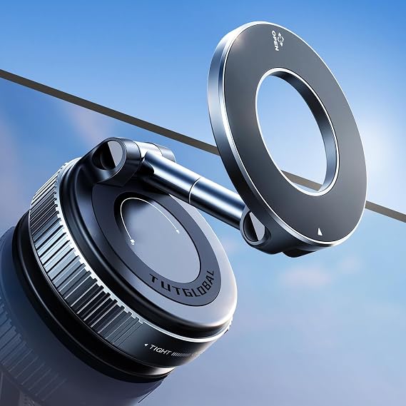 Yükseltilmiş 【Gevşek Kol Versiyonu】 Nano Jel Vakumlu Manyetik Araç Telefonu Tutucu Montaj, 360° Ayarlanabilir Vantuz Telefon Tutucuları Aracınız için MagSafe Kılıflar iPhone 17-12 [100lb ve
