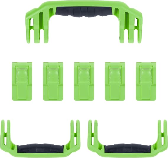 Pelican 1595 Replacement Handle & Latch Set by ColorCase - Lime Green - Handle and Push Button Latches