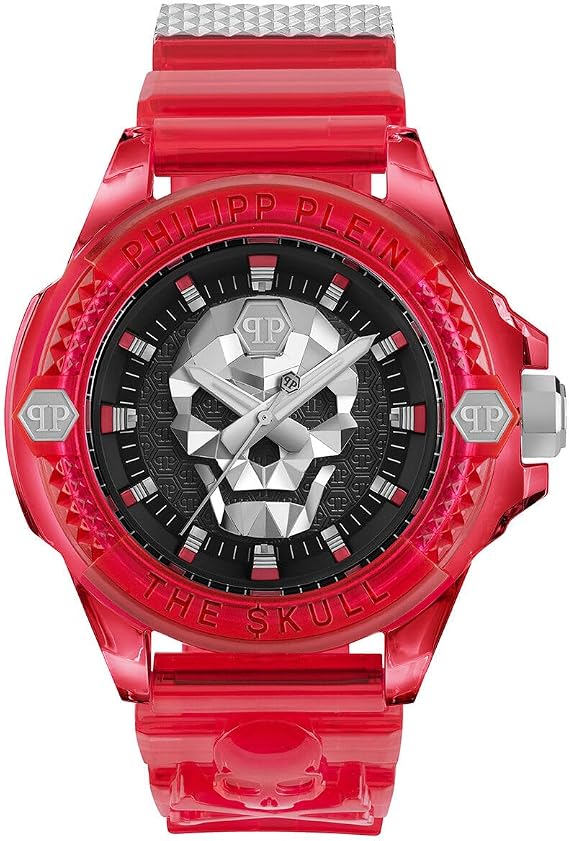 Philipp Plein Men's Watch Analogue Quartz The $Kull Synthetic Silicone