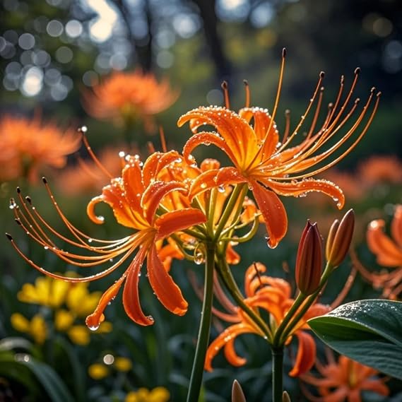 Lycoris Perennial-Spider Lily Bulbs-Rare and Beautiful Lycoris Bulbs in Bulk：Planting for Stunning Garden Displays【Nyugs】-4 Bulbs-G