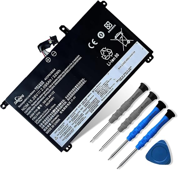 00UR891 01AV493 Laptop Battery Replace for Lenovo ThinkPad T570 T580 P51S P52S Series Notebook 00UR890 00UR892 SB10L84121 SB10L84122 SB10L84123 15.28v 32Wh