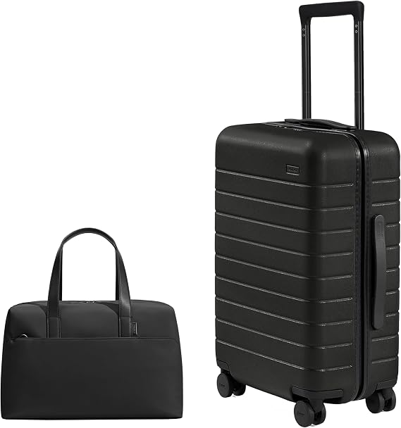Away Travel Duo, Carry-On Suitcase and Everywhere Bag Travel Set | Carry-On Luggage and Personal Item Bag Set for Seamless Travel, Packing and Organization, Jet Black