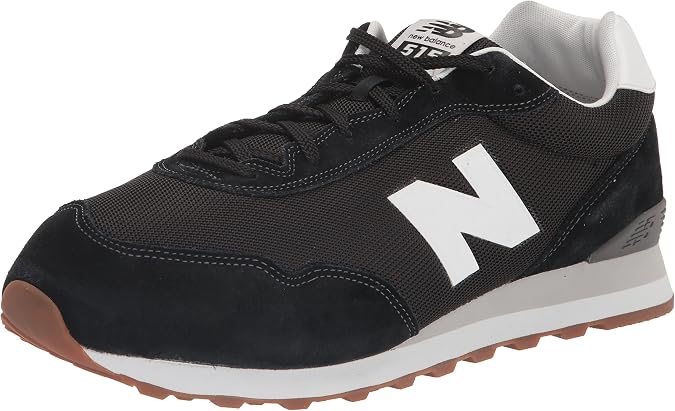 New Balance Men's 515 V3 Classic Sneaker, Black/NB White., 12 Wide, black/nb white, 30.0 cm