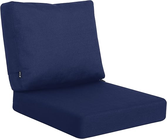 Favoyard Deep Seat Patio Cushions 24 24 inch Rainproof & Fadeness Furniture Cushion Set for Outdoor Chair Couch with Polyester-Linen Fabric & Removable Cover, Hidden Zipper and Adjustment Staps