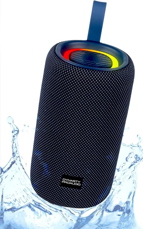 DYNASTY PROAUDIO SB-101 Bluetooth 5.3 IPX7 Waterproof Outdoor Speaker with 25W Ultra-Loud Bass Stereo Sound, RGB Lights, TWS Dual Speakers Pairing, Supports USB Drive/AUX/TF-Card (Blue)