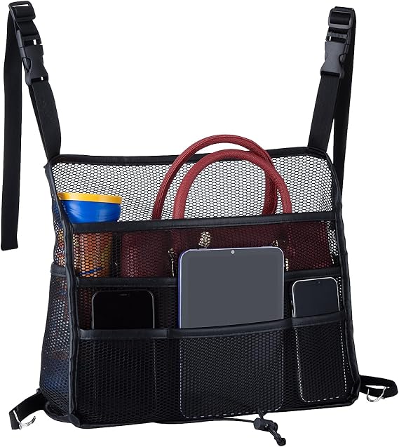 Eing Car Seat Back Organizer - Large Capacity Storage for Purses, Handbags & Kids' Items - Black
