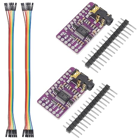 2PCS PCM5102 GY-PCM5102 Interface I2S IIS Lossless Digital Audio DAC Decoder Module Voice Module Player Board Stereo DAC Digital-to-Analog Converter Voice Module for Arduino