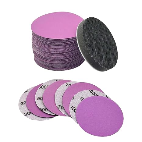 3 Inch 3000-10000 Grit Wet Dry Sandpaper Sanding Disc and Interface Pad