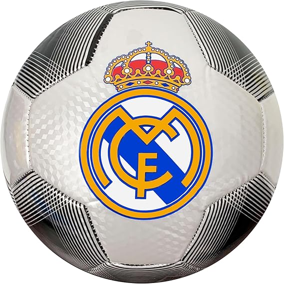 Icon Sports Compatible to Real Madrid Soccer Ball (Size 5), Licensed Real M. White/Black Ball #5