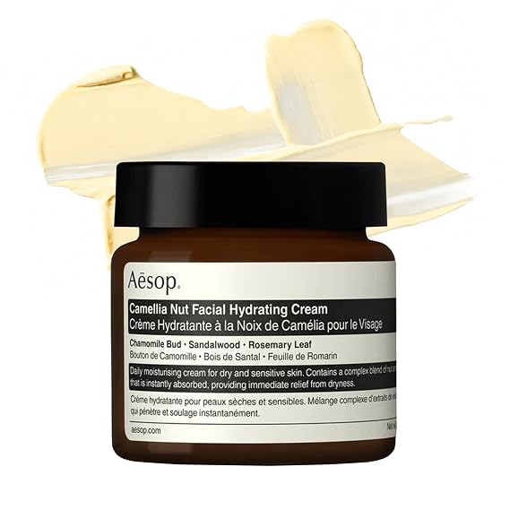 Aesop Camellia Nut Facial Hydrating Cream | Daily Moisturizer For Dry And Sensitive Skin | Provides Immediate Relief From Dryness | Blend Of Nut And Plant Extracts | 2.1 oz / 60mL