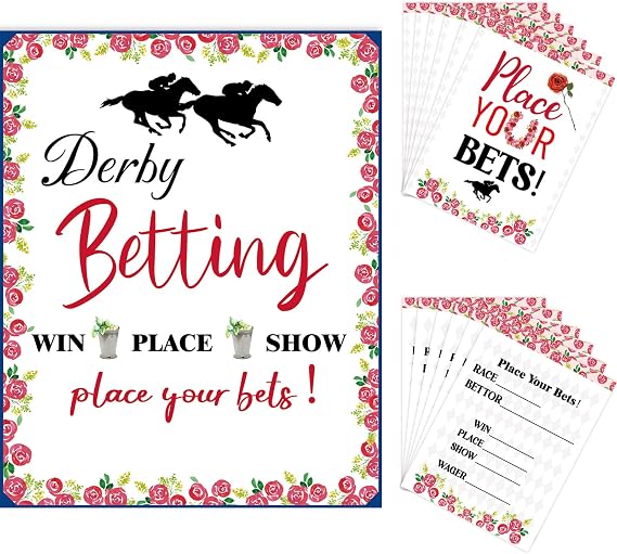 Fancy Land Race Horse Party Supplies 41PCS Guessing Game Cards Who Will Win Horse Racing Derby Invitation Ticket Kentucky