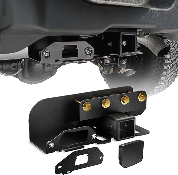 YZONA for Ford Bronco Hitch Tow Trailer Kit Compatible for 2021 2022 2023 2024 2025 Ford Bronco 2 Door & 4 Door Hitch Receiver with Cover, 2 Inch Rear Bumper Towing Hook (Exclude Bronco Sport)
