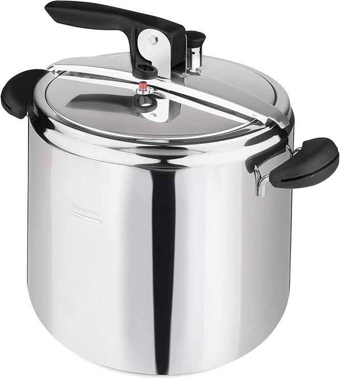 Amelia+ Pressure Cooker Diameter 26 cm Capacity 12 Litres Made in Italy 18/10 Stainless Steel Induction + Gas Maximum Safety Triple Base PFAS Free