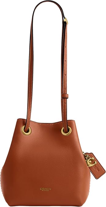 Coach Women's Leather Jade Drawstring Bucket Bag