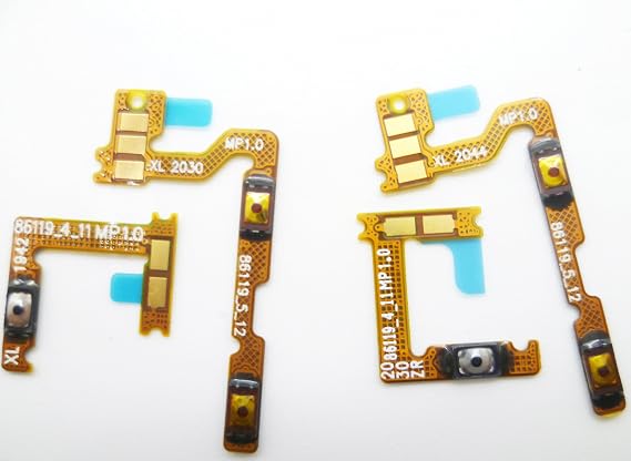 2X Power On Off Volume Side Button Key Flex Cable Connector Module Replacement Compatible with Samsung Galaxy A20S A207