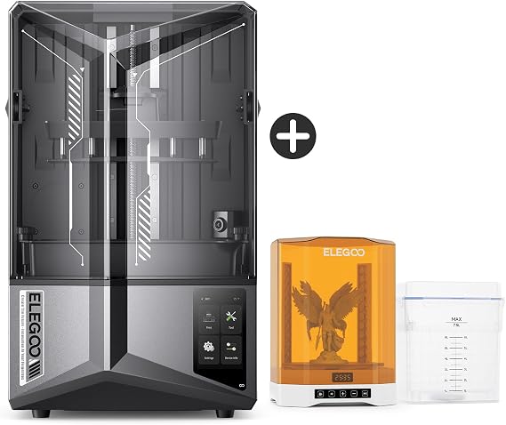 ELEGOO Saturn 4 Ultra 12K MSLA Resin 3D Printer and ELEGOO Mercury Plus 3.0 Larger Wash and Cure Station