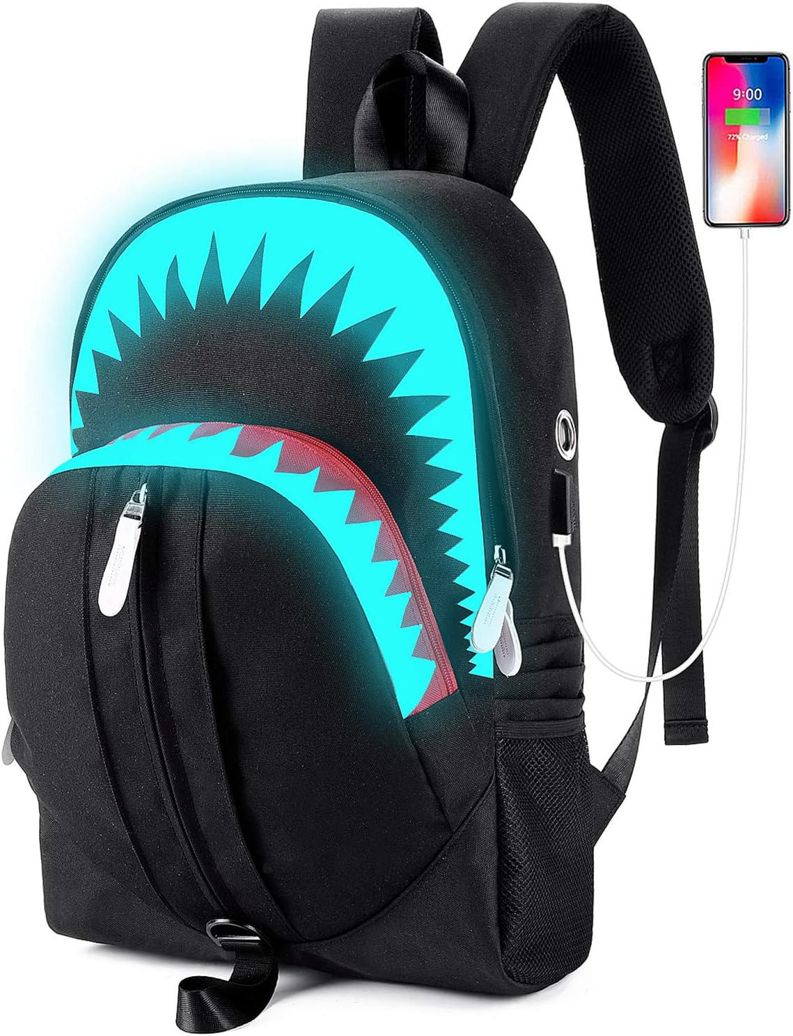 MCWTH Shark Backpack for Boys, Cool School Bags for Kids Backpacks