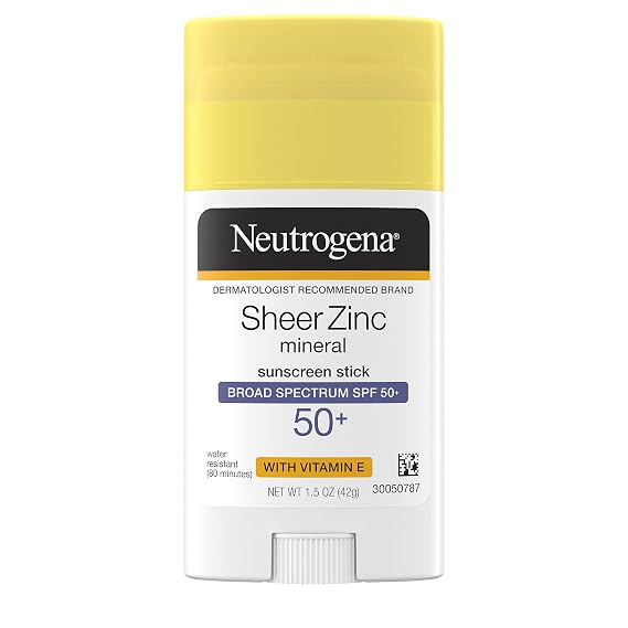 Neutrogena Sheer Zinc Oxide Mineral Sunscreen Stick - SPF 50+, 1.5 oz