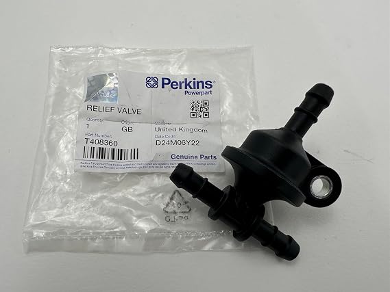 Genuine Perkins T408360 Fuel Relief Valve for 1103 and 1104 Series Engines