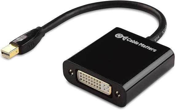 Cable Matters Mini DisplayPort to DVI Adapter, Mini DP to DVI, Black