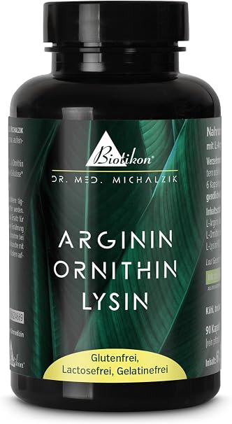 Arginine Ornithine Lysine According to Dr. Michalzik L-Arginine 90 Capsules