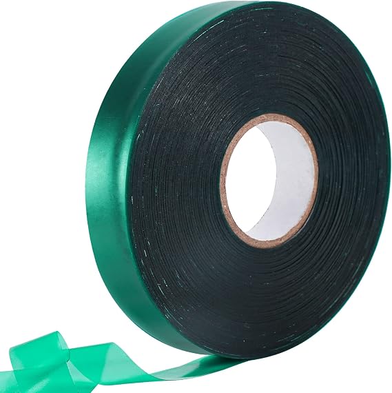 Prudiut 300Ft Plant Tape, 1/2" Stretch Garden Tie Tape Roll, Plant Ribbon | Green Vinyl Material, Flexible With Plant Growth, Gardening Tools for Indoor Outdoor Patio Plant, Tree, Vegetables, Branches