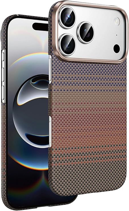 CONSTRAIN - iPhone 17 Pro Max ile uyumlu Apple Kılıf Magsafe ile uyumlu Şarj Özellikli Ultra Slim Aramid Karbon Fiber Kevlar Kapak