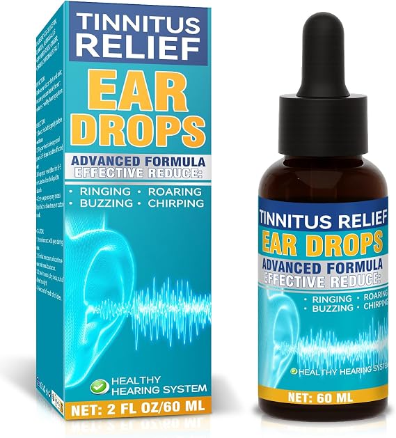 Ear Ringing Relief Tinnitus 60ml, Best Tinnitus Relief Drop, Tinnitus Ear Drops to Reduce Ear Noise and Improve Hearing for Men and Women