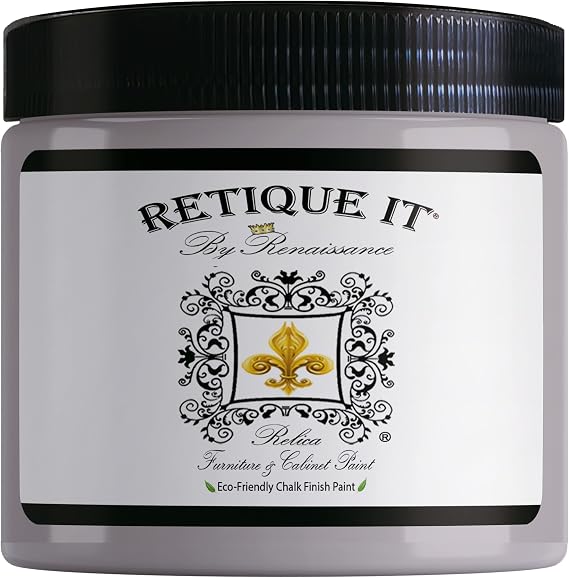 Retique It Chalk Furniture Paint by Renaissance DIY, 16 oz (Pint), 04 Dove Grey