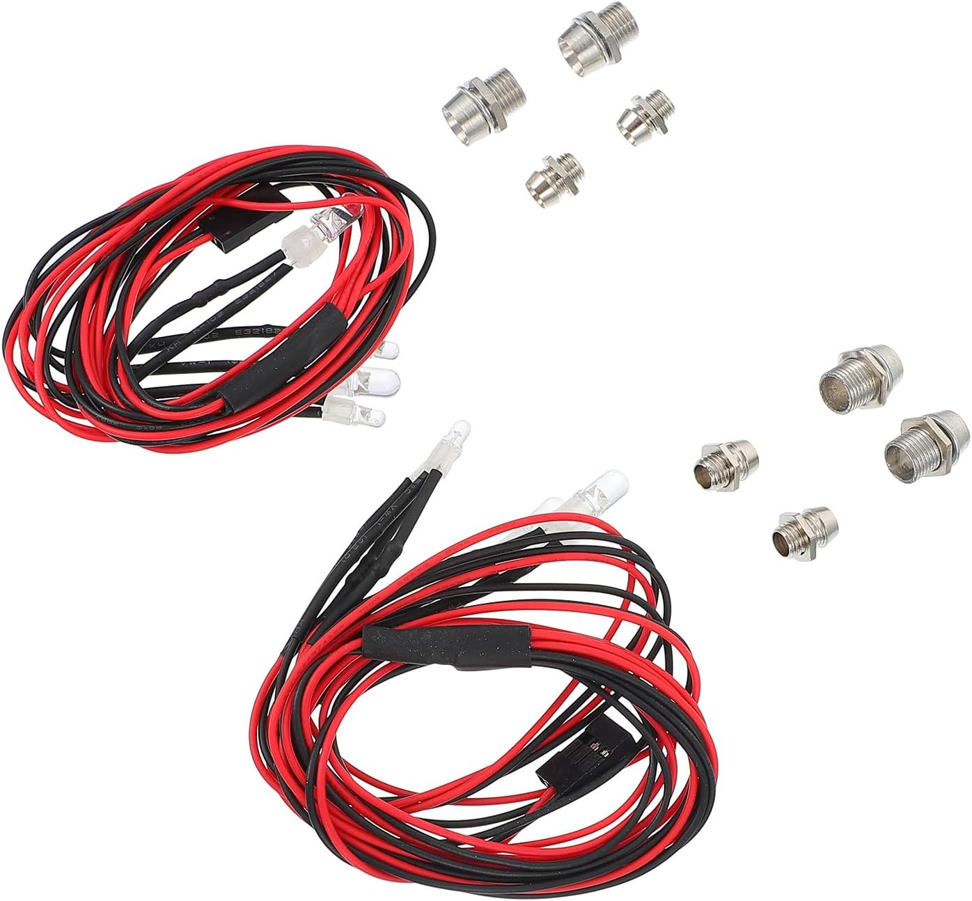Solustre 2セット 4ledリモコンカーライト Rcモデルカー用ヘッドライト 遠隔操作対応 おもちゃ用交換ライト