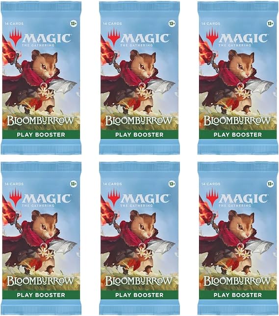 6 Packs Magic The Gathering Play Booster Pack Lot for MTG Bloomburrow