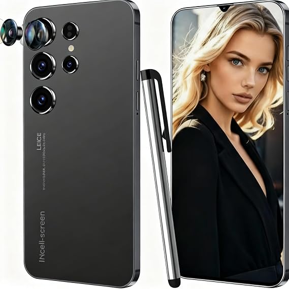 C25 5G Unlocked Android Smartphone 6.3 HD+ Display, 48MP Camera, 6800mAh Battery, Dual SIM, Face Unlock, GPS, 4GB/128GB Storage (Black)