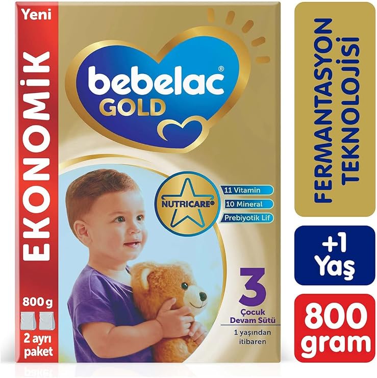 Bebelac Gold 3 Çocuk Devam Sütü 800 g 1 Yaş+