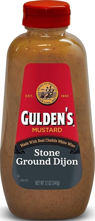 GULDEN'S Stone Ground Dijon Mustard Squeeze Bottle, Keto Friendly, 12 oz.