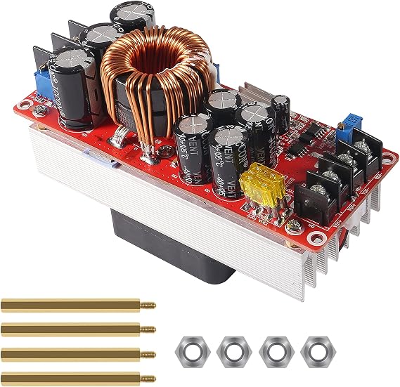 Voltage Boost Buck Module, 1500W 30A DC-DC Boost Power Converter Step-up Voltage Power Supply Module In 10~60V Out 12~90V (1500W 30A)