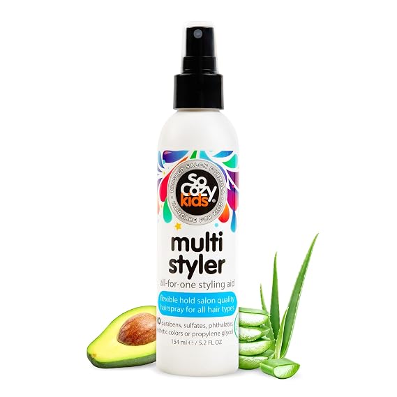 SO COZY Kids Styling Hair Spray, Multi Styler, All Hair Types, 5.2 Fl Oz