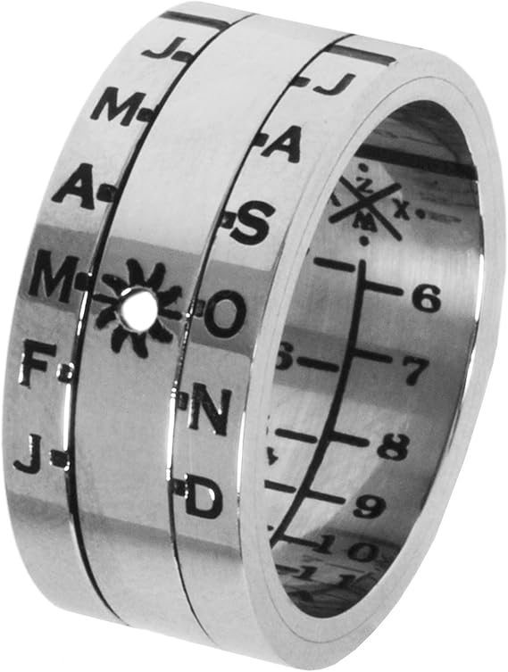Retroworks Sundial Ring Silver Finish Size 06