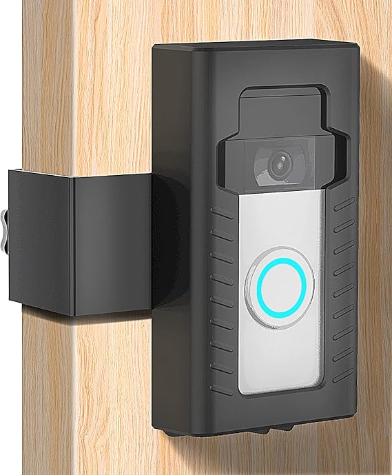 Anti-Theft Doorbell Door Mount,No-Drill Mounting Bracket Compatible with Video Doorbell 4, 3 Plus, 3, 2, 1 & Video Doorbell (2020 Release), Does Not Block Sensor, Not for Ring Battery Doorbell (2026)