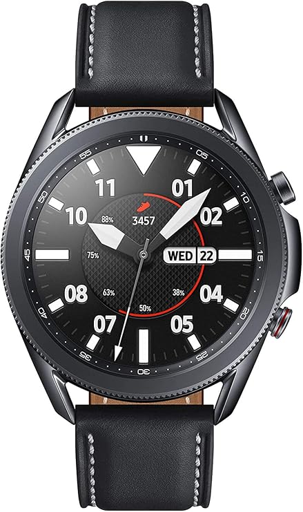 SAMSUNG Galaxy Watch 3 (45mm, GPS, Bluetooth, Unlocked LTE) Smart Watch with Advanced Health Monitoring, Fitness Tracking, and Long Lasting Battery - Mystic Black (US Version)
